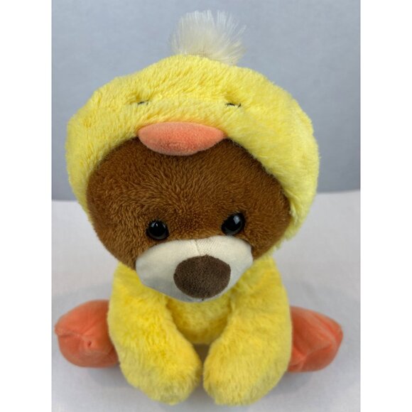 Kellytoy Easter Spring Brown Teddy Bear Plush Wearing Duck Chick Costume - Picture 2 of 11